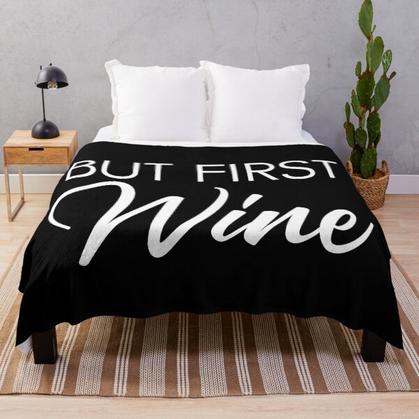 Item preview, But First Wine. Funny Wine Lover Saying designed and sold by That Cheeky Tee.
