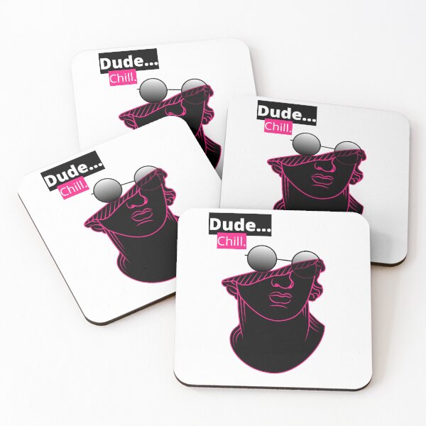 Item preview, Dude... Chill. (Black) - Geek Statue, Sassy, Sunglasses designed and sold by Quirkdom.