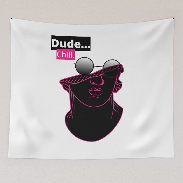 Item preview, Dude... Chill. (Black) - Geek Statue, Sassy, Sunglasses designed and sold by Quirkdom.
