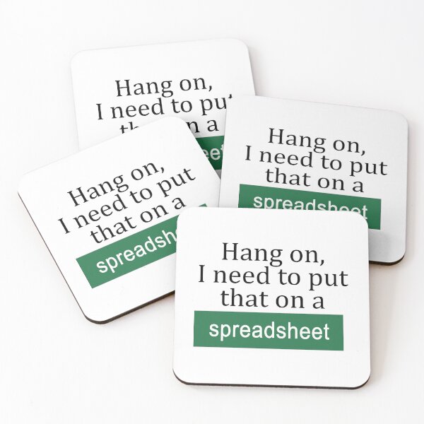 Item preview, Hang On, I Need to Put That on a Spreadsheet designed and sold by ThePurpleFrog.