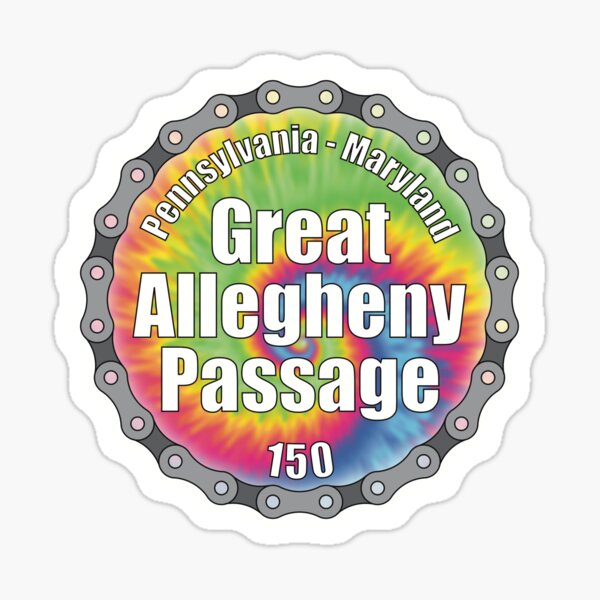 Item preview, Great Allegheny Passage Rail Trail  (tie dye) designed and sold by PurpleCowStudio.