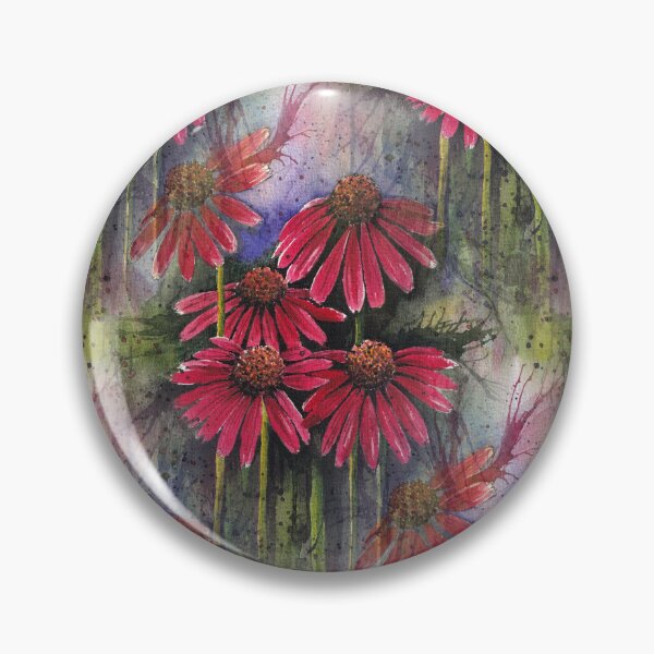 Item preview, Vibrant Coneflowers Pattern Watercolour Design designed and sold by Oirabot.