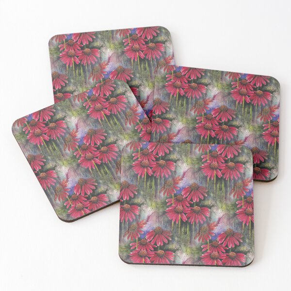 Item preview, Vibrant Coneflowers Pattern Watercolour Design designed and sold by Oirabot.
