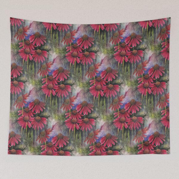 Item preview, Vibrant Coneflowers Pattern Watercolour Design designed and sold by Oirabot.