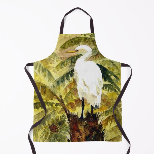 Item preview, White Egret Standing On A Stump Hiding In Tropical Plants designed and sold by DonSylvester.