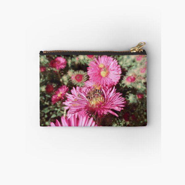 Item preview, Bee on Garden Pink Flower Vintage Photography designed and sold by katiamelnik.