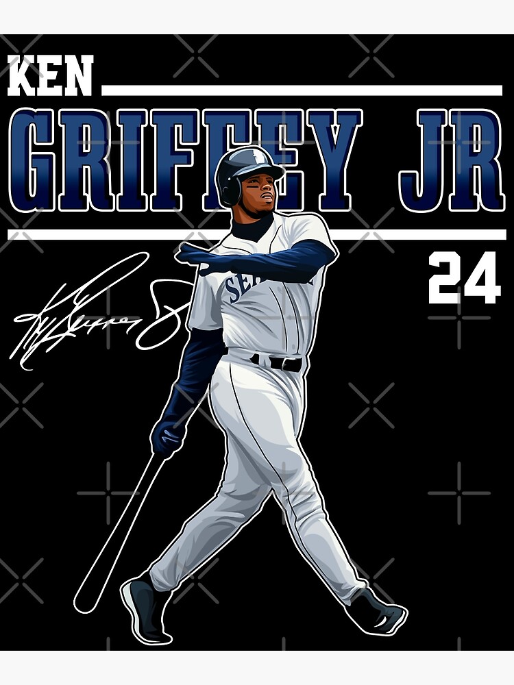 Ken Griffey Jr The Kid Seattle Baseball Legend Signature Vintage Retro 80s  90s Bootleg Rap Style | Poster