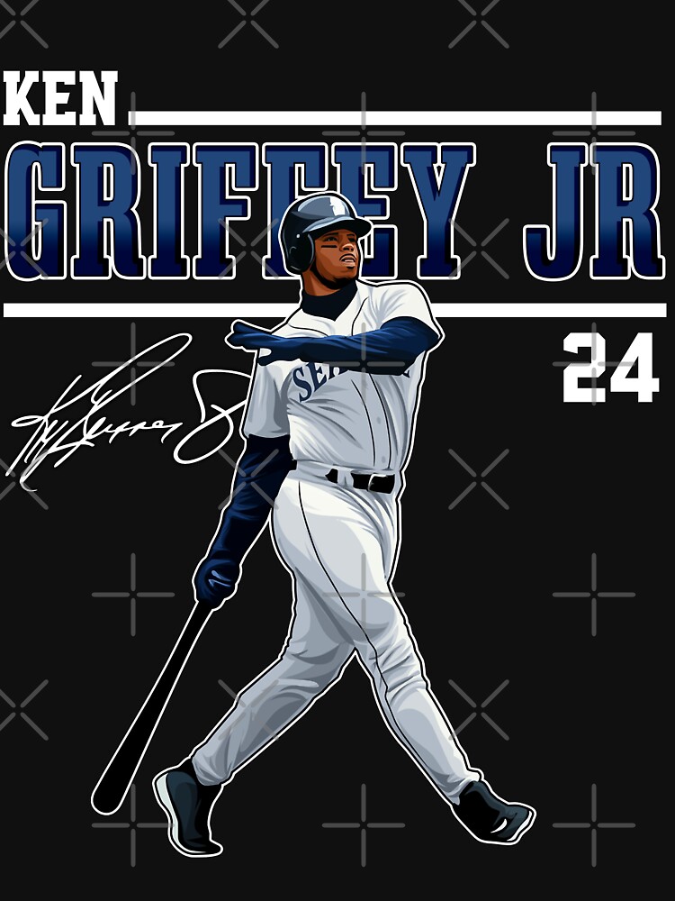 Ken Griffey Jr The Kid Basketball Legend Signature Vintage Retro 80s 90s  Bootleg Rap Style - Ken Griffey Jr - Long Sleeve T-Shirt