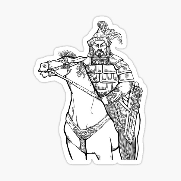 Aperçu de l'œuvre Khan, nomade mongol à cheval créée et vendue par MarCh13.