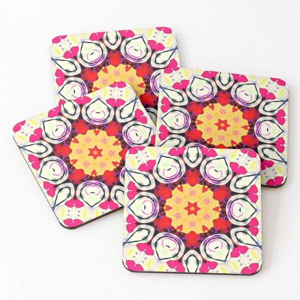 Item preview, Red Flower Geometric Pattern designed and sold by MediaArtbyMara.