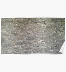 Outdoor natural Stone wall tile texture photo Poster