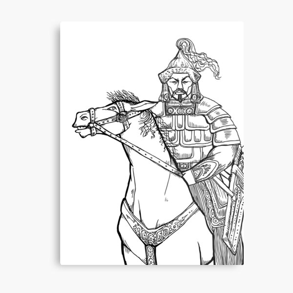Aperçu de l'œuvre Khan, nomade mongol à cheval créée et vendue par MarCh13.