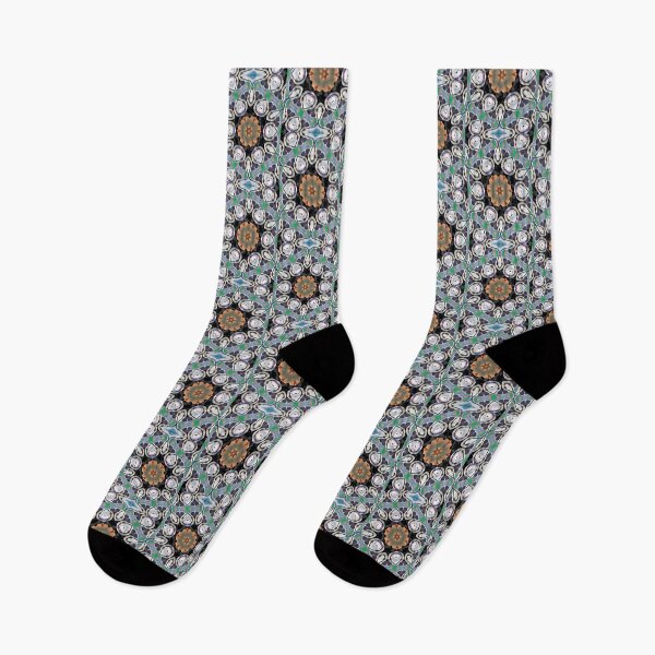 Item preview, Black Flower Geometric Pattern designed and sold by MediaArtbyMara.