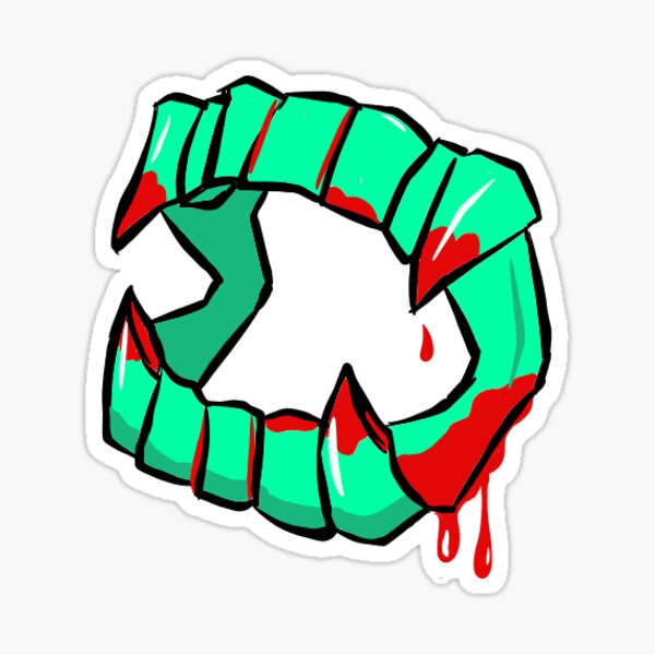 Glow in the Dark Vampire Teeth Sticker