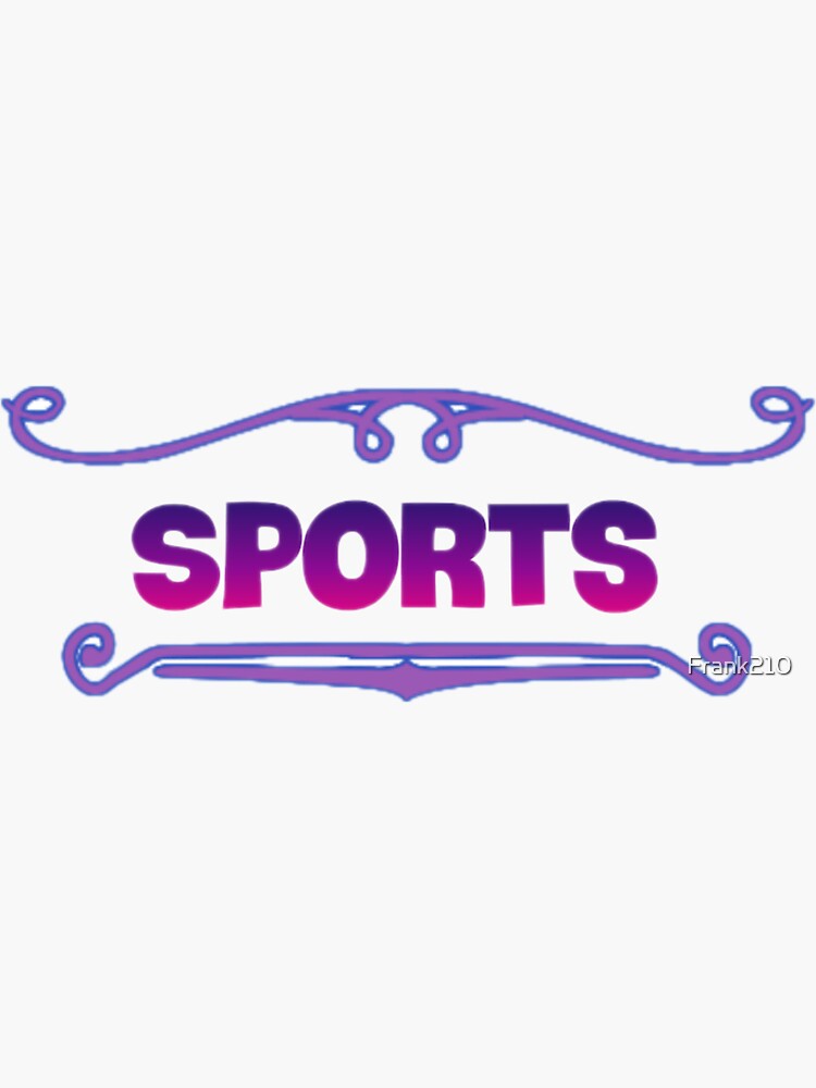 "Sports logo" Sticker for Sale by Frank210 Redbubble