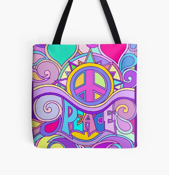 TLB Hippie Peace Lovers Sack Hobo Bag