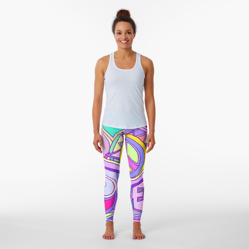Psychedelic Hippy Retro Peace Art Leggings