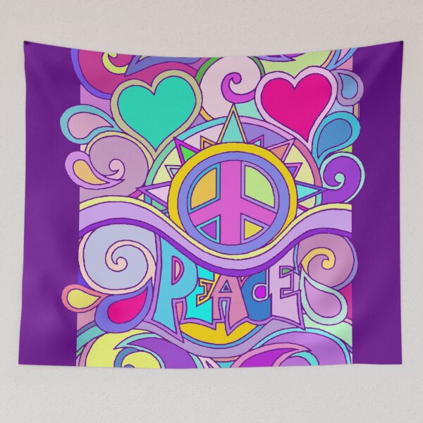 Item preview, Psychedelic Hippy Retro Peace Art designed and sold by Alondra.