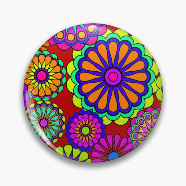Item preview, Flower Power Retro Style Hippy Flowers designed and sold by Alondra.