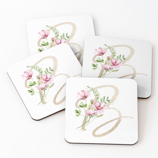 Item preview, Faux Gold Letter with Watercolour Wild Flowers Sticker designed and sold by SydneyPapierCo.