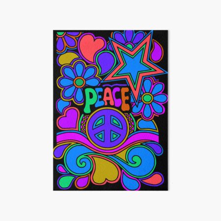 Peace and Love Hippie Art