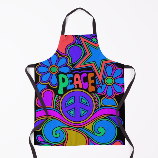 Item preview, Peace and Love Flowers and Stars Hippie Design designed and sold by Alondra.