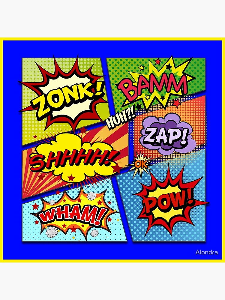 Colorful Comic Book Panels by Alondra