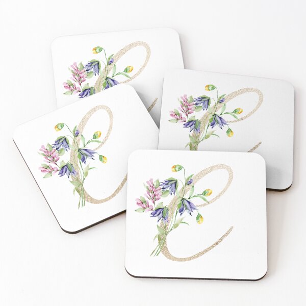 Item preview, Faux Gold Letter with Watercolour Wild Flowers Sticker designed and sold by SydneyPapierCo.