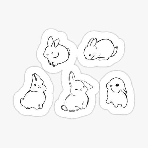 Bunnies Sticker For Sale By Lh222 Redbubble 