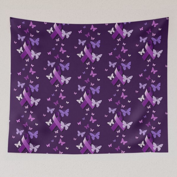 Item preview, Purple Awareness Ribbon with Butterflies  designed and sold by Alondra.