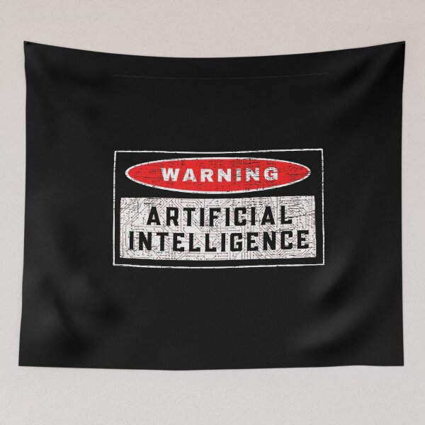 Item preview, Warning sign - Artificial intelligence designed and sold by yococo.