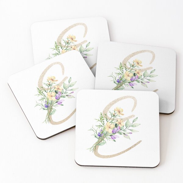 Item preview, Faux Gold Letter with Watercolour Wild Flowers Sticker designed and sold by SydneyPapierCo.