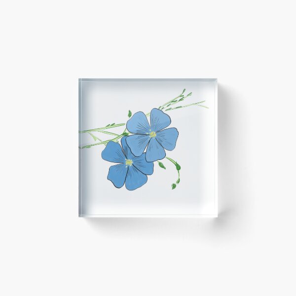 Item preview, Blue flax drawing  designed and sold by EJoyC.