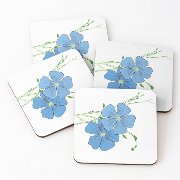 Item preview, Blue flax drawing  designed and sold by EJoyC.
