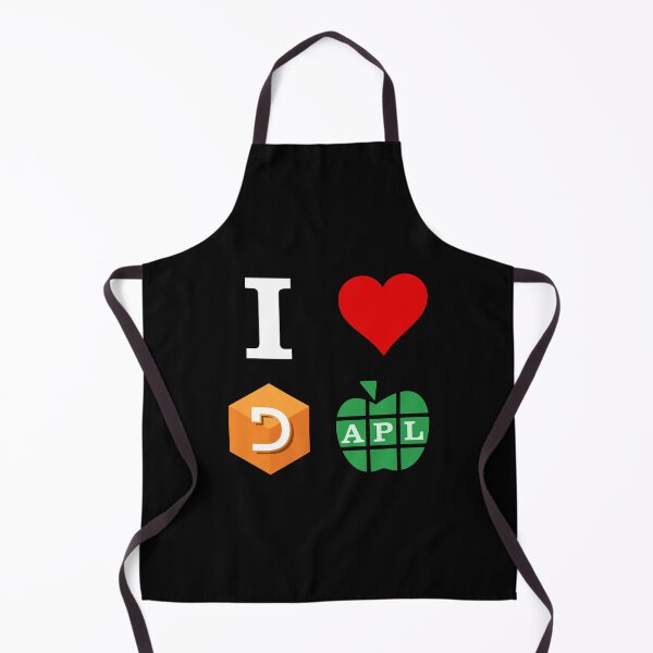 Item preview, I ♥ Dyalog APL - dark background designed and sold by APL Stuff.