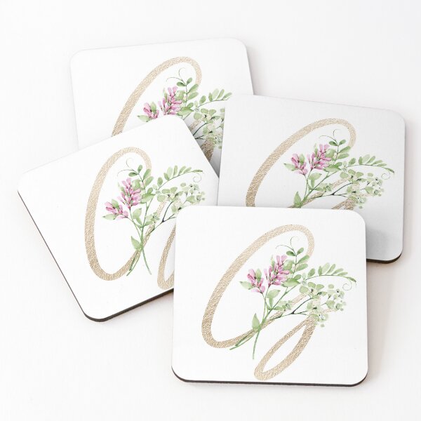 Item preview, Faux Gold Letter with Watercolour Wild Flowers Sticker designed and sold by SydneyPapierCo.