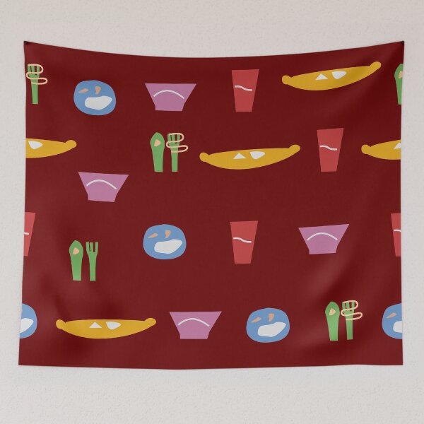 Item preview, Feeding Set Seamless Pattern Cute. designed and sold by marunstudio.
