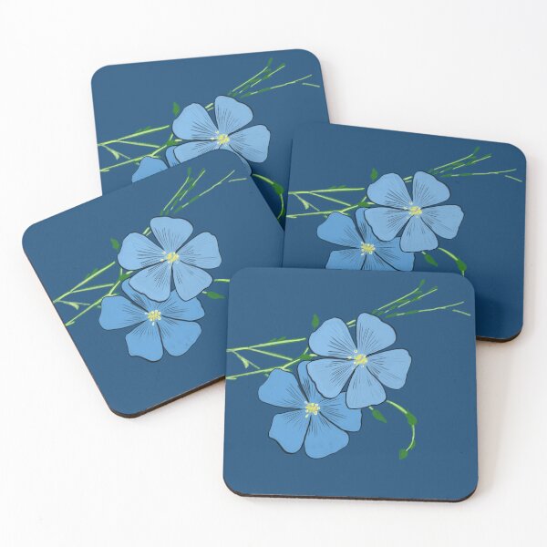 Item preview, Blue flax flowers  designed and sold by EJoyC.