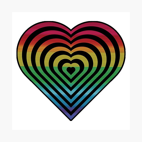Item preview, Nested Rainbow Heart designed and sold by ThePurpleFrog.