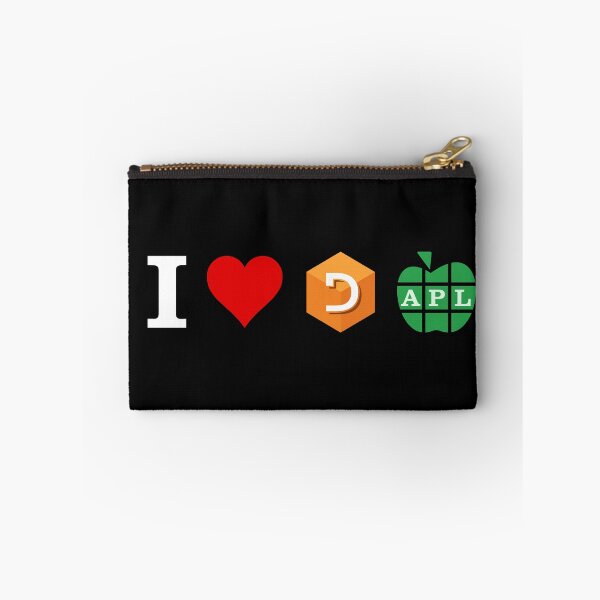 Artikelvorschau, I ♥ Dyalog APL - dunkler Hintergrund entworfen und verkauft von APL Stuff.