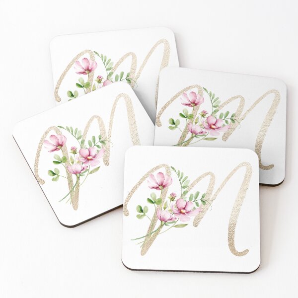 Item preview, Faux Gold Letter with Watercolour Wild Flowers Sticker designed and sold by SydneyPapierCo.