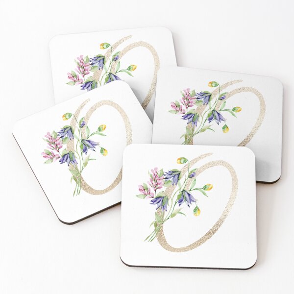 Item preview, Faux Gold Letter with Watercolour Wild Flowers Sticker designed and sold by SydneyPapierCo.