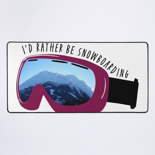 Item preview, I'd Rather Be Snowboarding Goggles (pink red) designed and sold by Johnston Creative.