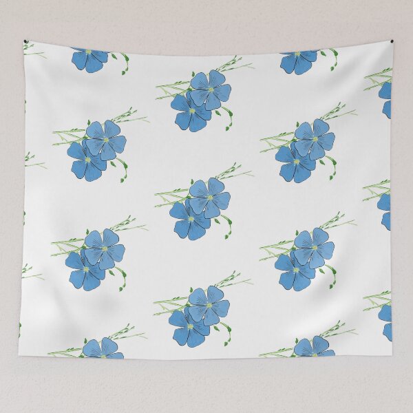 Item preview, Blue flax drawing  designed and sold by EJoyC.