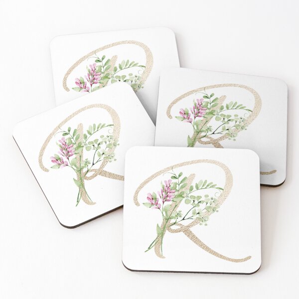 Item preview, Faux Gold Letter with Watercolour Wild Flowers Sticker designed and sold by SydneyPapierCo.