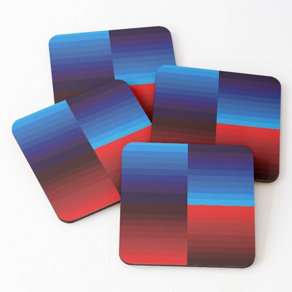 Item preview, Red and Blue Gradient Pattern in Square Grid designed and sold by SnarkyTeesMugs.