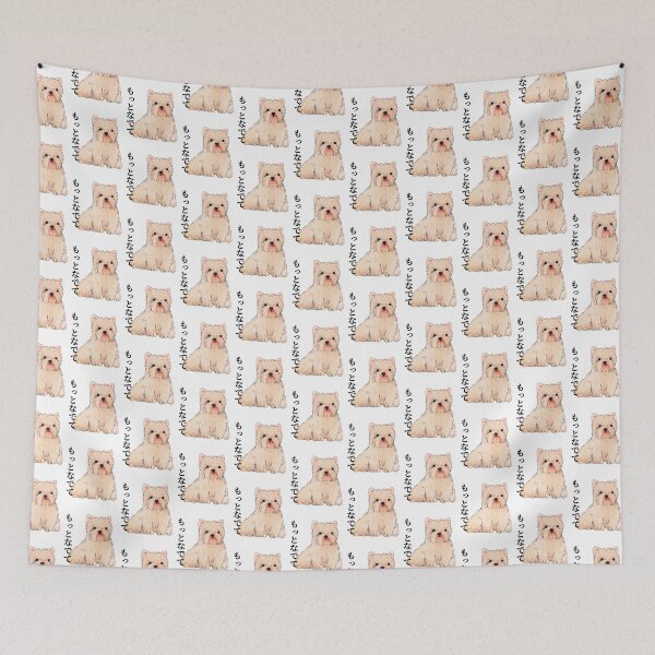 Item preview, West Highland White Terrier “Stroke Me More” in Japanese  designed and sold by HereIsJAPAN.