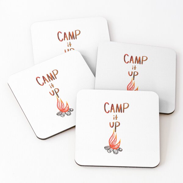 Aperçu de l'œuvre "Camp it up" et feu de camp créée et vendue par Art of Camping Now.