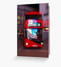 Big Red Bus Greeting Card
