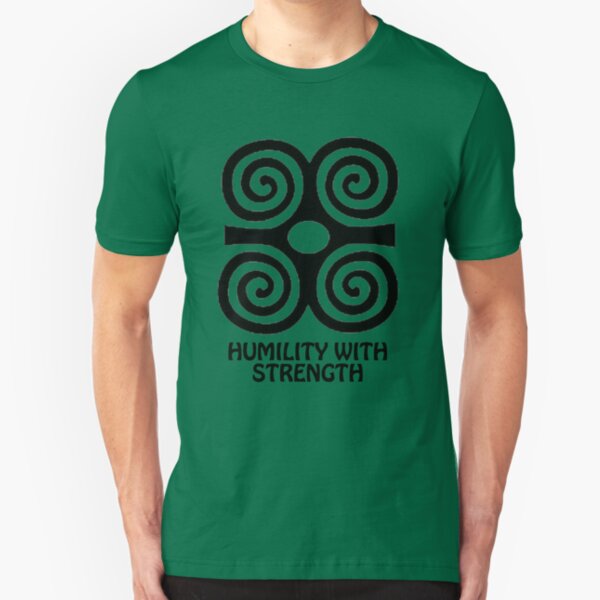 T-Shirt Adinkra Symbol: Humility with Strength Slim Fit T-Shirt